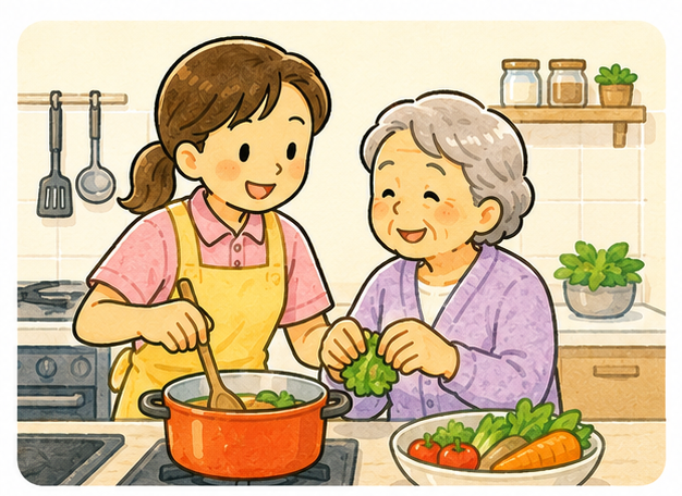 一緒に<br class="sp-br">調理