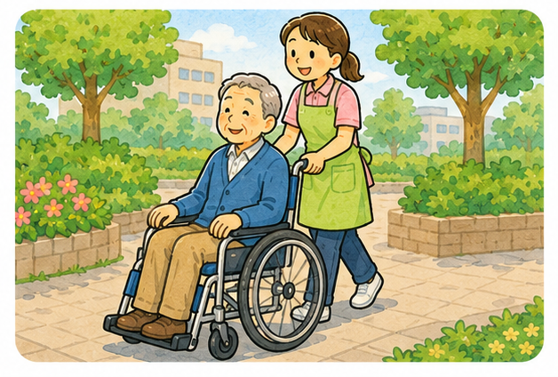 車椅子での移動サポート